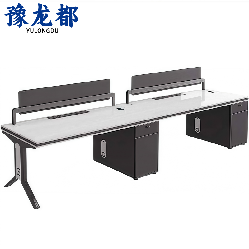 豫龙都 屏风办公桌 双人张高清大图