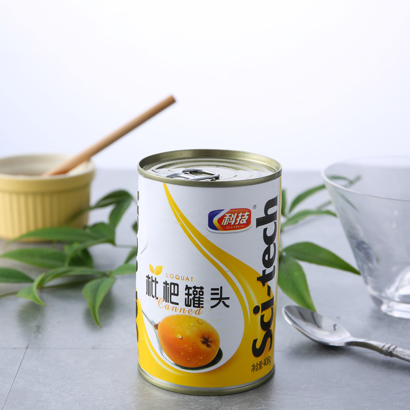 科技牌(SCI-TECH)糖水枇杷罐头408g 桃子水果罐头 休闲食品 烘焙辅料 零食方便速食 自热火锅伴侣 饮料