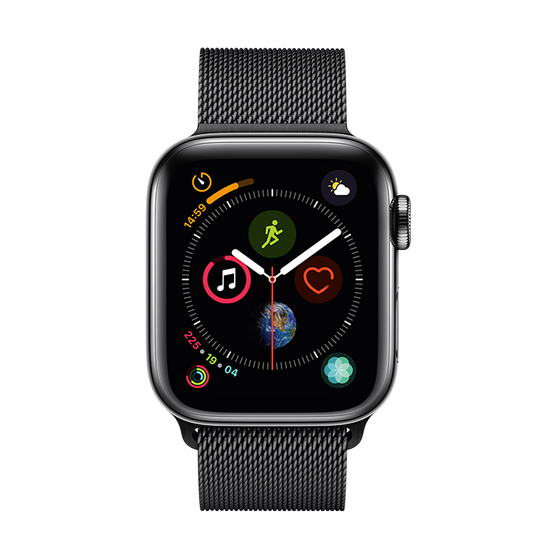 Apple Watch Series4 智能手表 GPS+蜂窝网络款 40毫米 深空黑色不锈钢表壳搭配深空黑色米兰尼斯表带