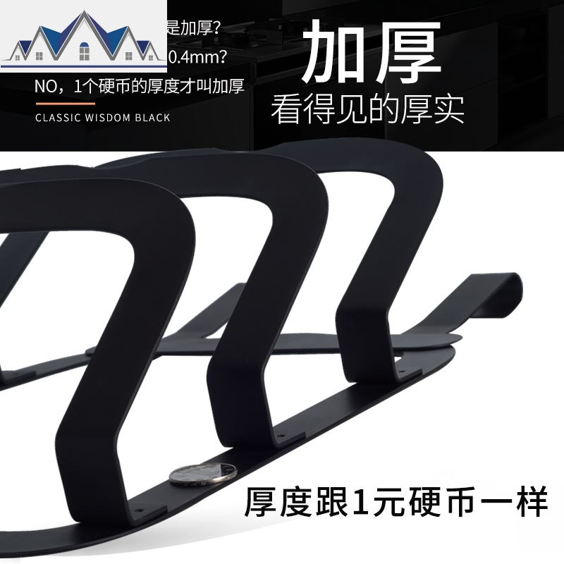 免打孔锅盖架壁挂不锈钢厨房置物架多功能放菜板案板砧板收纳架子 三维工匠高清大图