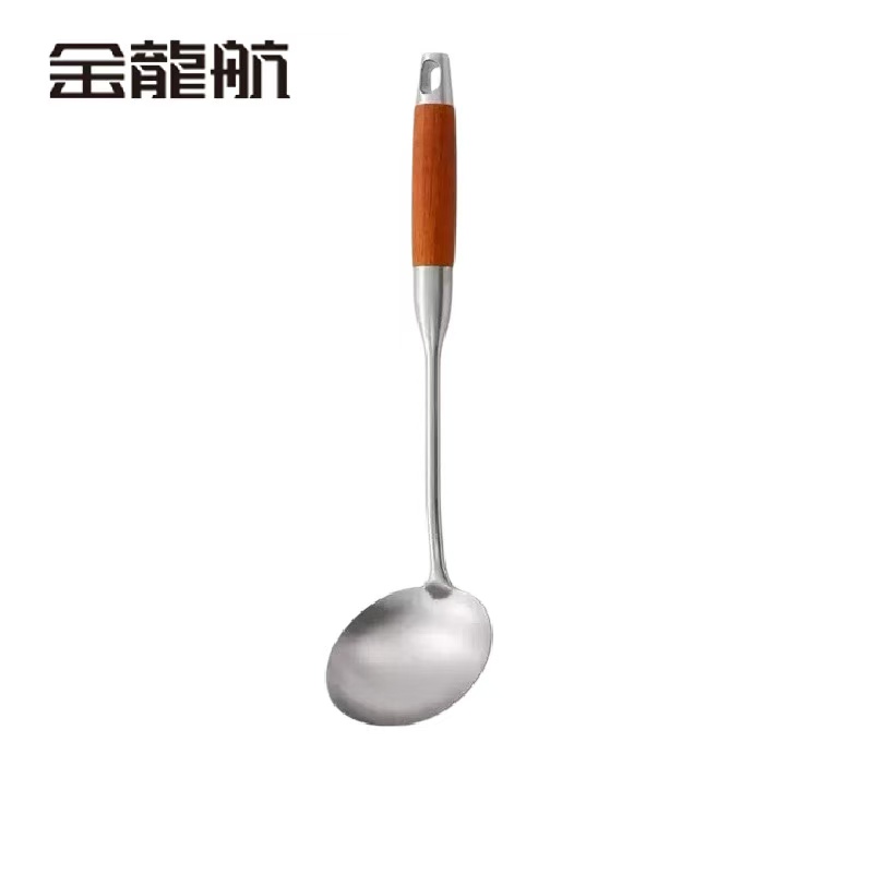金龙航 不锈钢花梨木汤勺/个高清大图