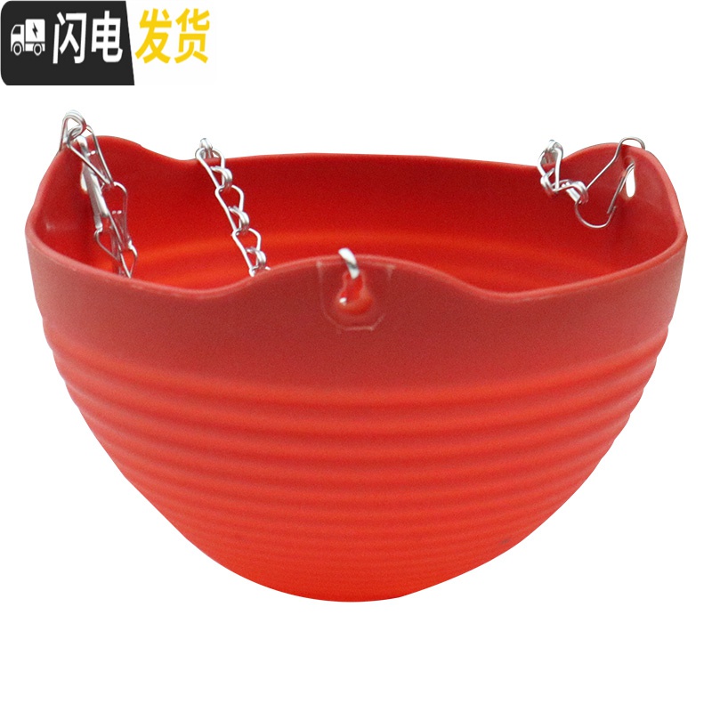 三维工匠吊兰花盆组合套餐大号绿萝挂盆送挂钩垂吊悬挂式塑料树脂吊篮花盆 绿色6个[送配件] 大号(口径24cm)花盆容器高清大图