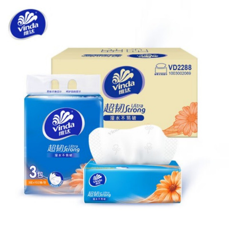 维达超韧抽纸 3层102抽60包