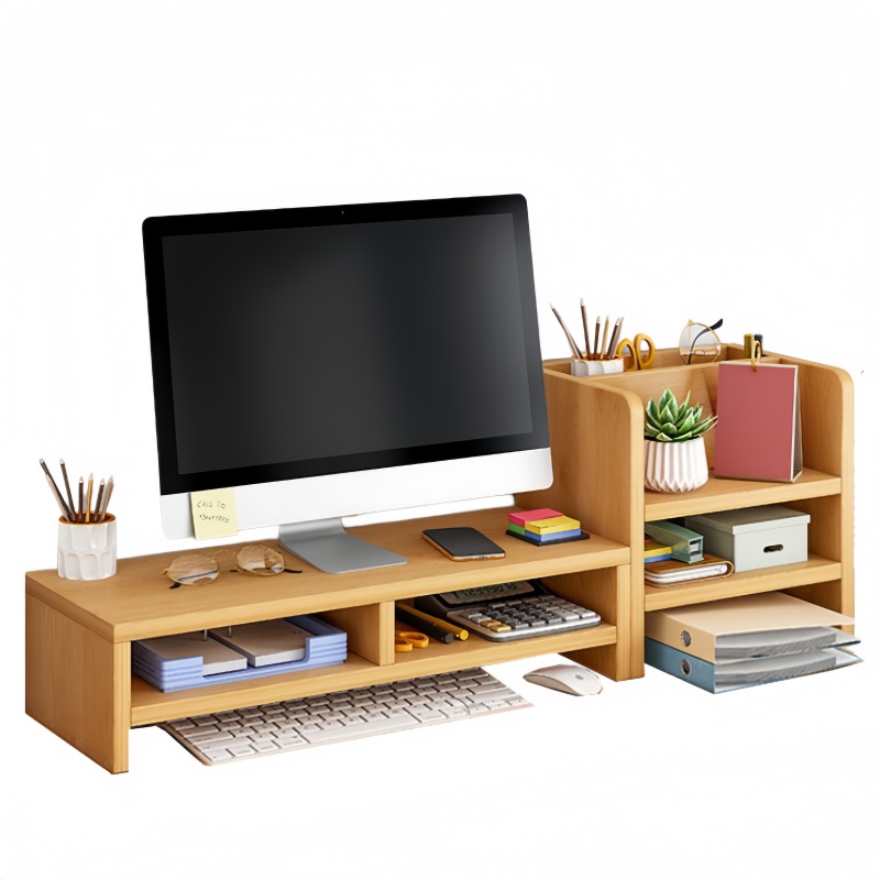 悦兴诚桌面增高架双层50*20*13cm+柜个高清大图