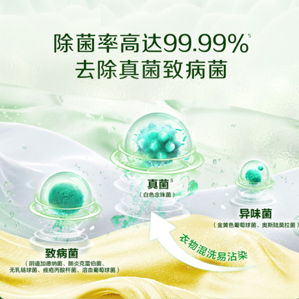 立白卫仕除菌洗衣液100g+大师香氛柔顺剂100g除菌除异味深层洁净柔软防静电 图片 4