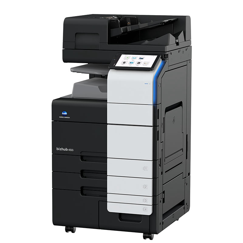 柯尼卡美能达Bizhub 450i A3 黑白多功能复合机 双面同步扫描输稿器 双面单元 四纸盒落地高清大图