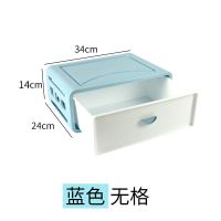 内衣收纳盒抽屉式家用分隔塑料整理箱寝室宿舍袜子分格收纳神器 [蓝色 一层 无隔板]