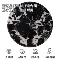 全友家居飞碟茶几客厅沙发边几大理石台面简约现代家用轻奢置物桌