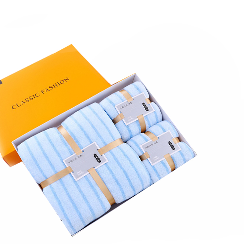 铁迅 毛巾浴巾三件套礼盒 I175 套高清大图