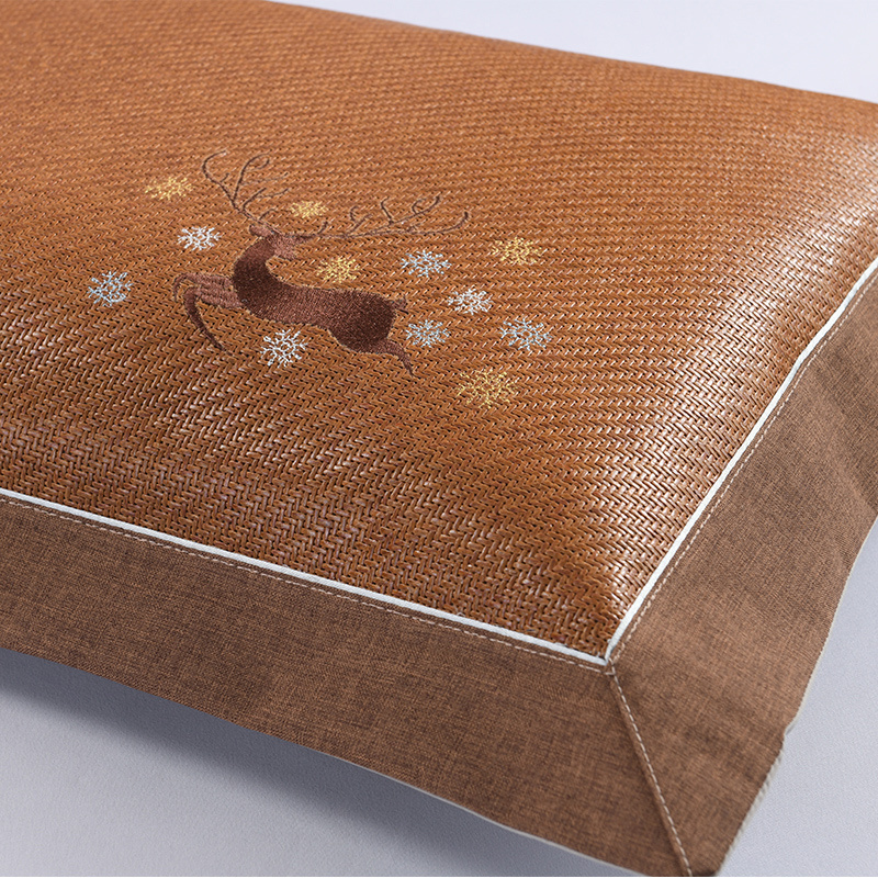 家柏饰(CORATED)夏季凉席枕套成人藤枕芯套单人冰丝枕头套夏天凉爽竹枕席一对拍2