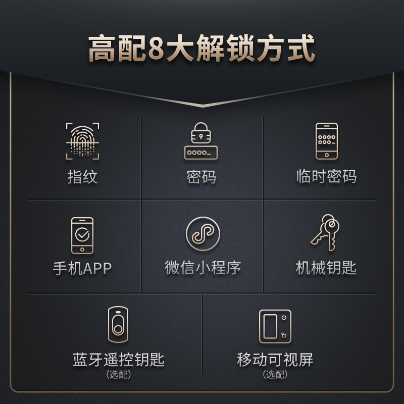 德施曼指纹锁密码锁全自动智能锁Q5M智享版升级款Q5MPlus电子门锁家用防盗门智能锁高端黑高清大图