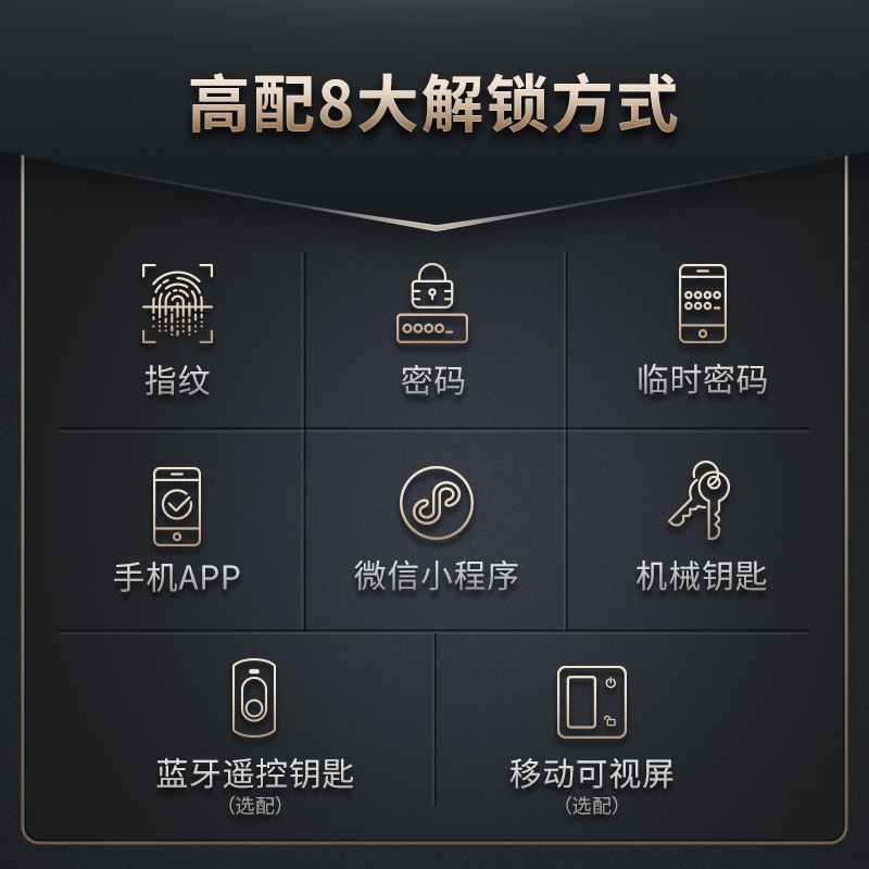 德施曼指纹锁密码锁全自动智能锁Q5M智享版升级款Q5MPlus电子门锁家用防盗门智能锁高端黑