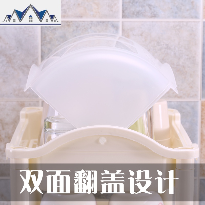 厨房大号塑料碗柜带盖两层放碗架沥水架餐具碗碟收纳置物架杯子架 三维工匠高清大图