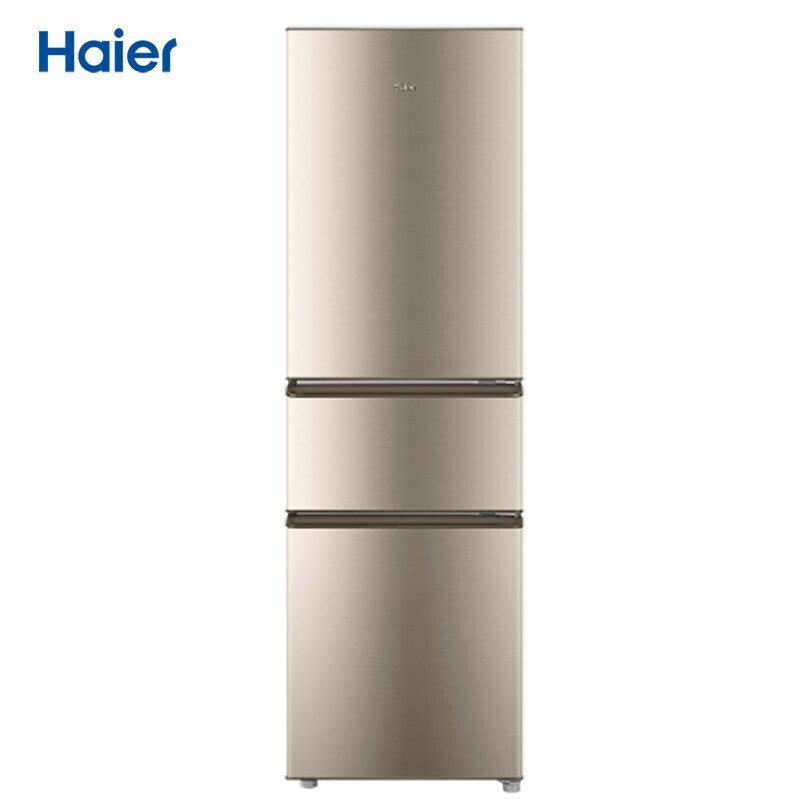 海尔 Haier218升三门冰箱 中温软冷冻 三门三温区 节能 低温补偿 直冷家用租房小冰箱
