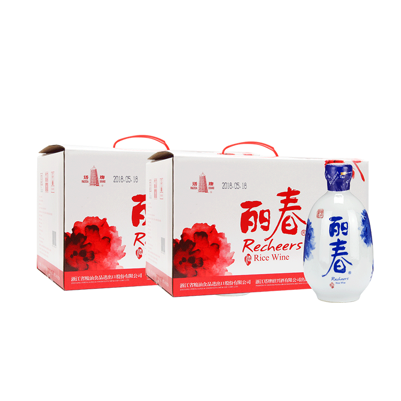 塔牌 牡丹丽春酒 375ml*6瓶*2箱八年半干型花雕酒 绍兴特产黄酒送礼