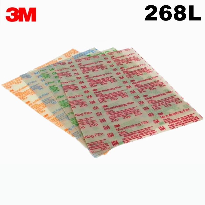 3M 268L砂纸背胶透明薄膜砂纸电子厂阀门零部件精密抛光自粘片 268L/15μm/76977