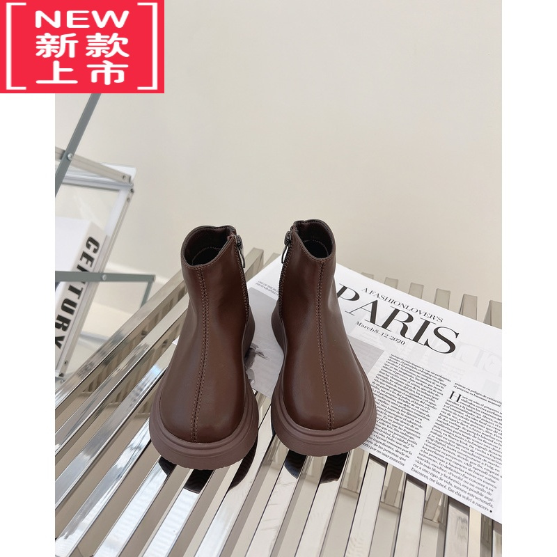 可莉允儿童马丁靴2022新款秋冬儿童靴子女童短靴加绒棉鞋宝宝雪地靴