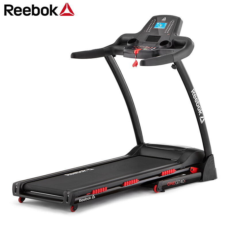 [健芬欣]锐步(Reebok) 跑步机静音可折叠减震运动健身器材 液晶显示器走步机10121BK-AR-GT40S