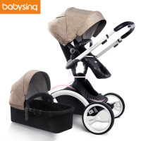 [苏宁自营]babysing360°系列旋转推车欧洲高景观双向避震可坐可躺手推车多功能四轮婴儿推车[白车架版]
