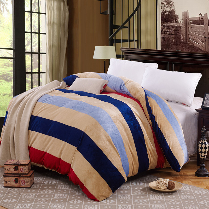 珊瑚绒床品法莱绒冬天加厚保暖毛毛带绒的床单被罩被套双面