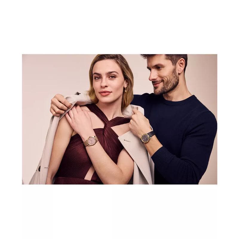 西铁城(CITIZEN)光动能石英表38mm复古风格防水金 tone表圈男款商务休闲手表图片