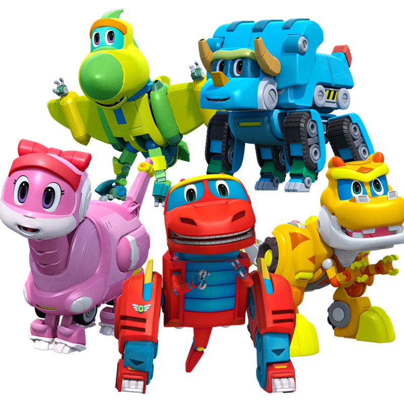 正版邦邦帮帮龙2探险队儿童玩具新款韦斯套装全套变形烈牙象基地65寸