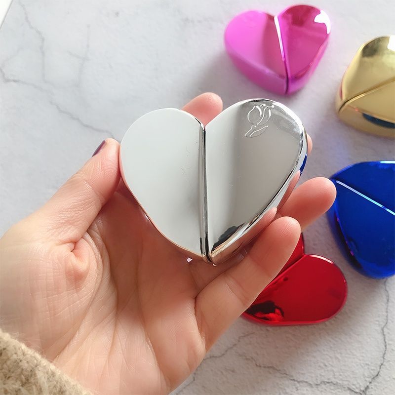 25ml香水瓶子空瓶替换瓶便携玻璃喷雾瓶香水分装聚丙烯25ml爱心款银色