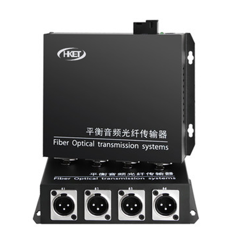 华科亿通 4路单向卡侬头平衡音频光端机 HKET-DL4ZA