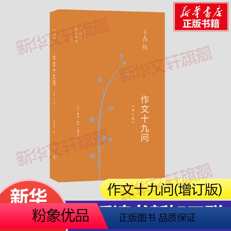 【正版】作文十九问 增订版 王鼎钧作品作文五书系列 初高中学生课外阅读议论文写作写作能力提升现当代文学散文随笔三联书店