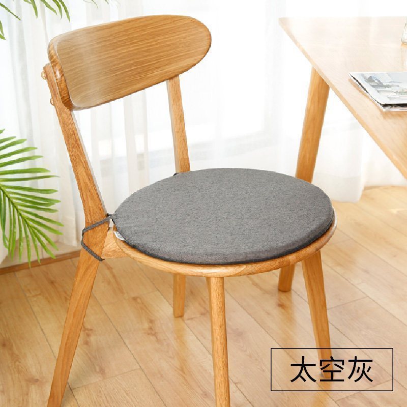 家柏饰(CORATED)路易斯实木椅子圆形坐垫透气餐椅垫高密度海绵凳子垫子日式薄座垫
