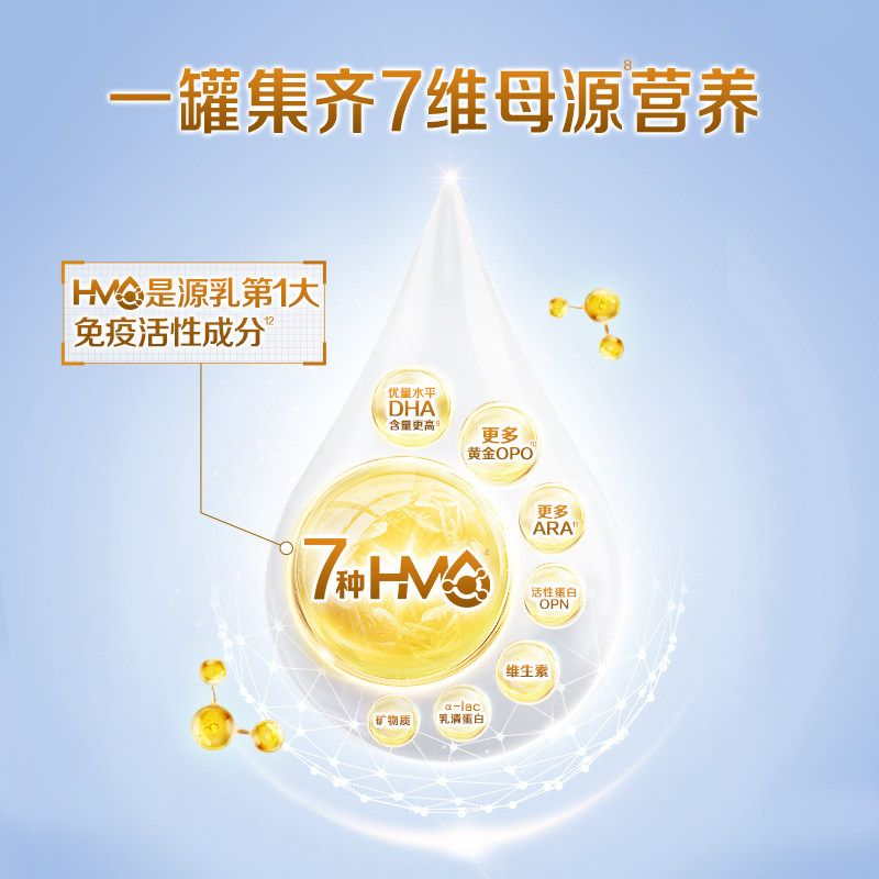 [蓝钻升级]惠氏启赋蕴怡2段7种HMO进口奶源奶粉810g*1罐高清大图