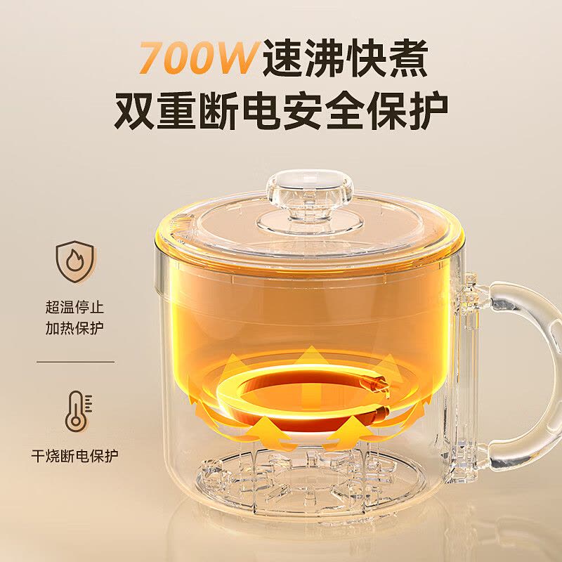 LOTOR电煮锅炒锅家用电锅一体多功能锅学生宿舍泡面煮面小火锅迷你蒸锅电蒸锅小型1-2人用不粘电热煮锅 1.6L 蒸笼款图片