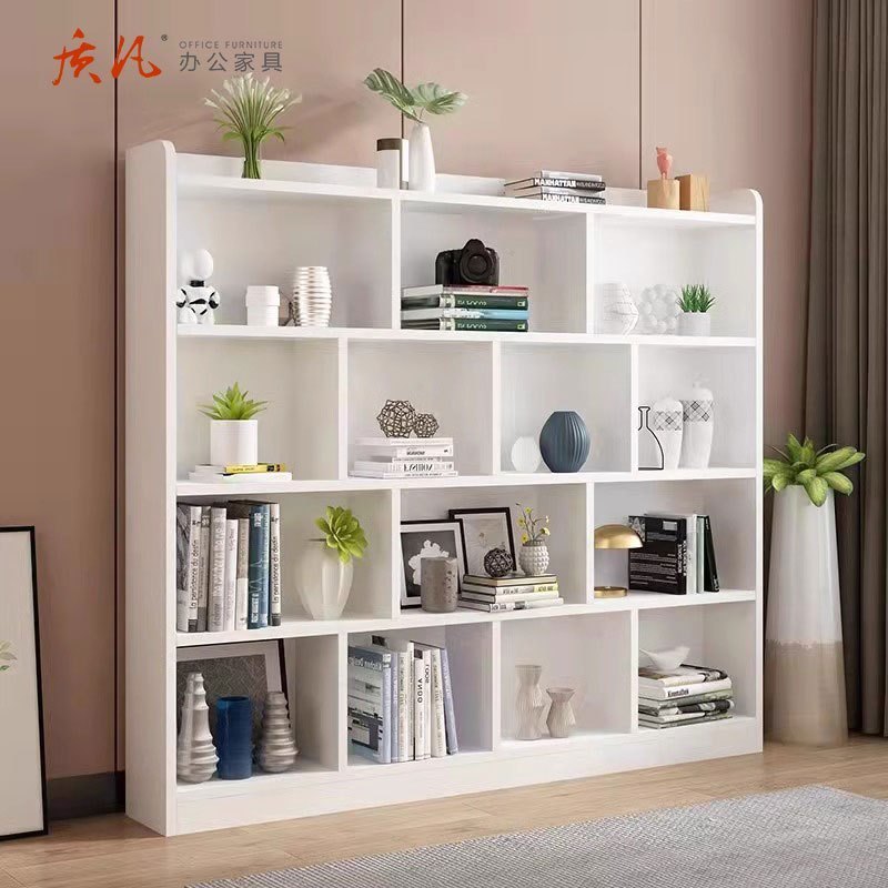 质凡储物柜多层收纳置物架书架落地书柜自由组合格子柜置物架矮柜储物柜子