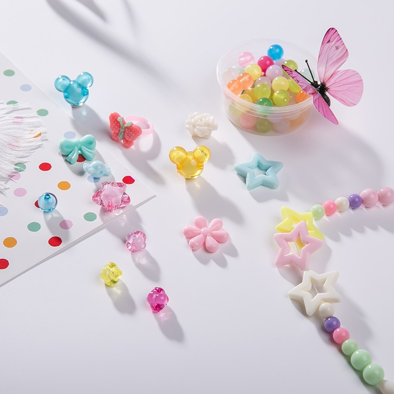 串珠儿童玩具女孩约1000粒diy手工穿珠子过家家亲子互动368岁益智手工