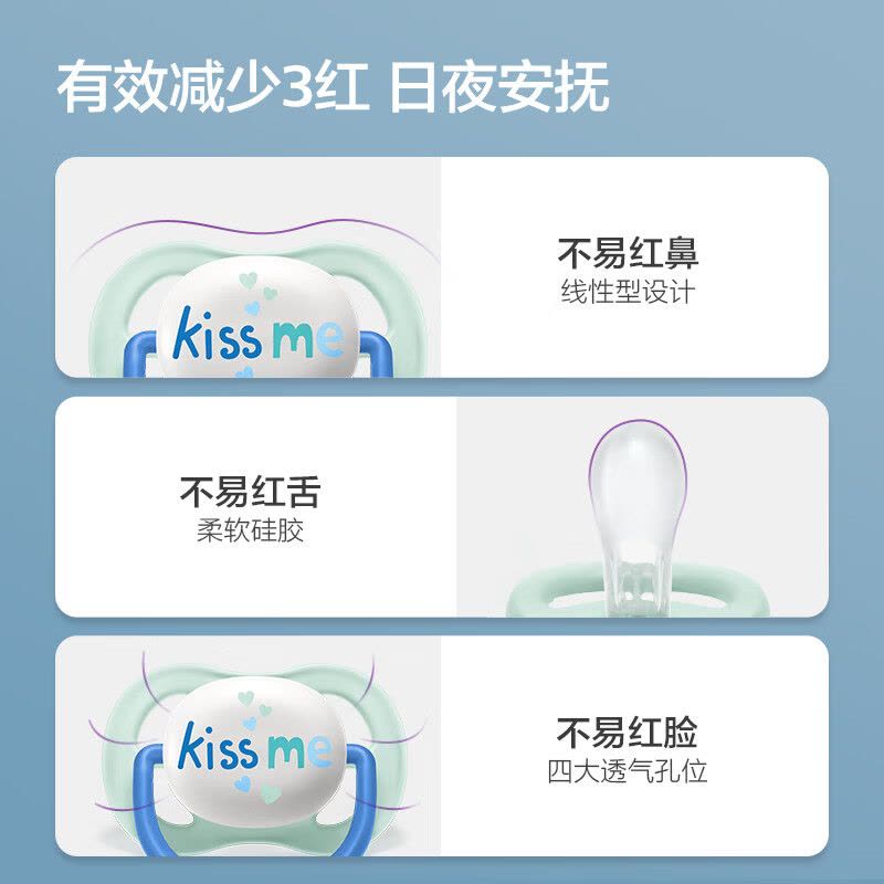 新安怡(AVENT)安抚奶嘴透气款(0-6个月)紫色企鹅/单个装SCF081/01图片