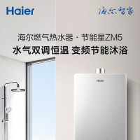 海尔 JSQ30-16ZM5DMCG 燃气热水器 16升水气双调精准恒温 天然气 二级能效