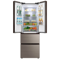 美的（Midea）325升风冷无霜冰箱 对开门家用一级变频 节能静音多门除味电冰箱 BCD-325WTGPM 凌波金