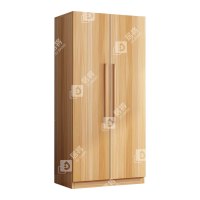 居将 JJ4022318 简约木质衣柜衣服收纳柜 浅胡桃色双门