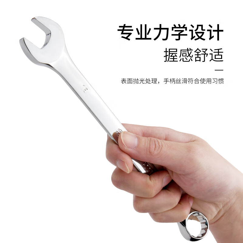 世达(SATA)40223全抛光两用扳手32MM高清大图