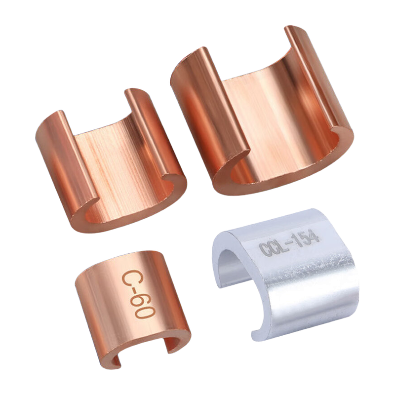 鸣固 C型线夹 电缆分支线夹C型CCT连接器金具铜并接线夹 CCT-10高清大图