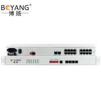 博扬 综合业务电话光端机 8路电话+8路磁石+4路百兆以太网隔离 单纤40km 机架式 1对价BY-8P-8H4EV