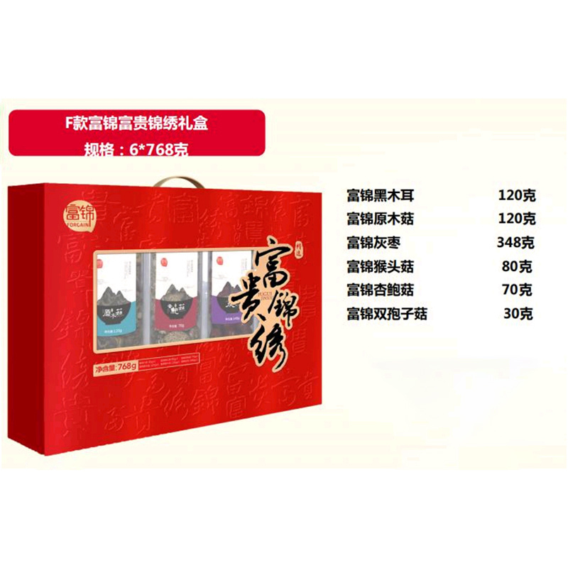 规格[富贵迎门礼盒+ 富贵锦绣礼盒+富锦精选香菇]坚果年货 大礼包精选坚果果仁礼盒装员工 福利公司新年送礼