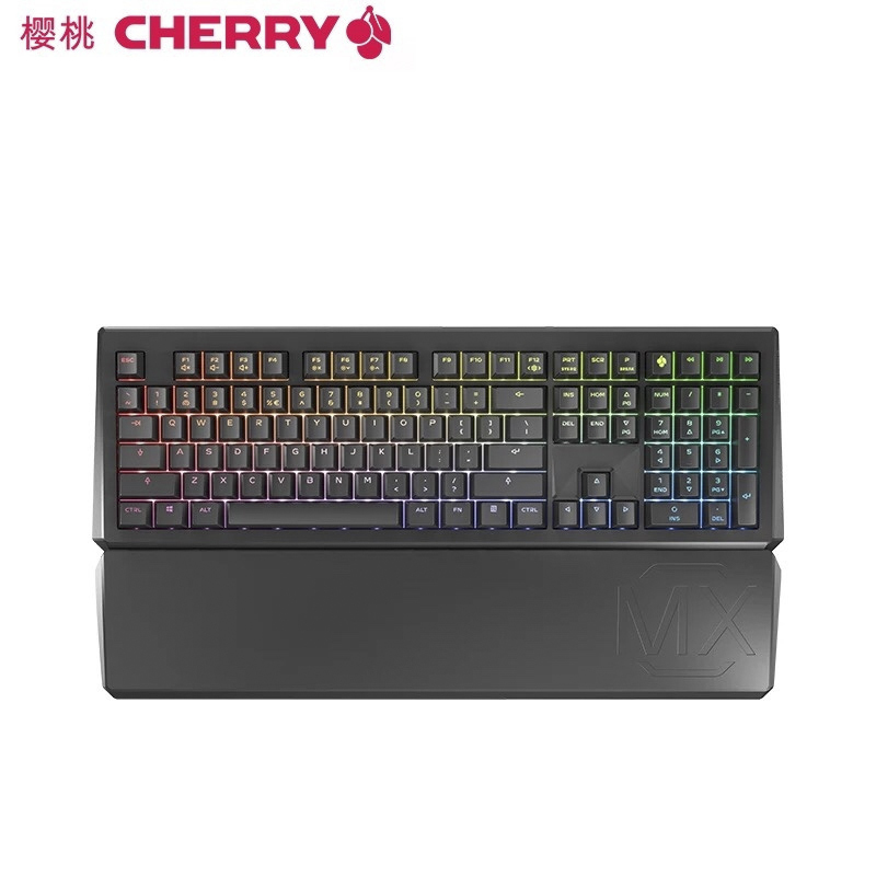 樱桃（CHERRY）旗舰店 MX BOARD 1.0 全尺寸白色背光游戏机械键盘 绝地求生 吃鸡键盘 黑色 红轴