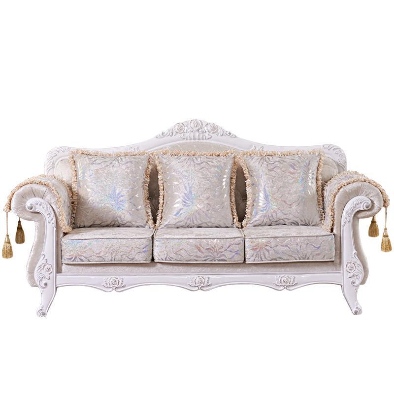 欧式布艺沙发组合12整装客厅小户型实木花院三人简欧沙发