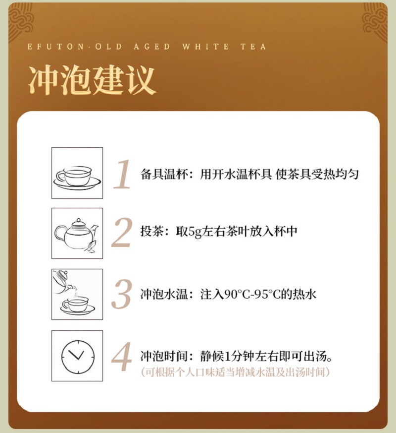 艺福堂潮涌之光白牡丹老白茶礼盒300g/盒高清大图