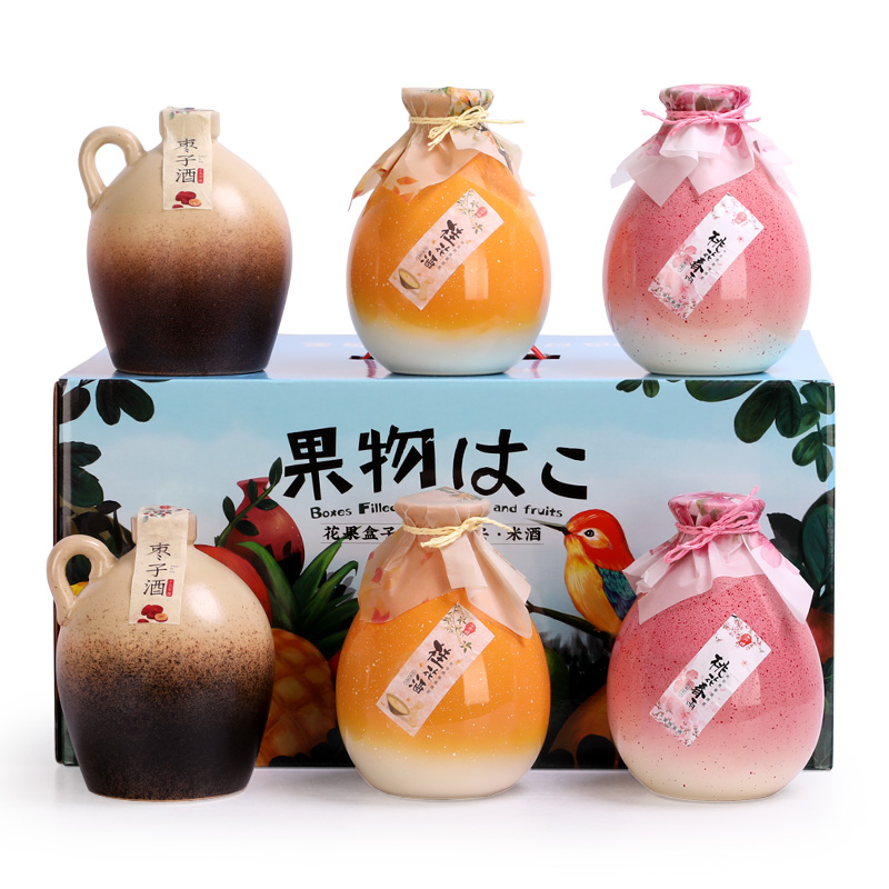 七斤嫂黄酒 米酒花果盒子七斤嫂米酒整箱礼盒桂花枣子桃花酿果酒醉500ml 6瓶黄酒 价格图片品牌报价 苏宁易购七斤嫂黄酒专营店