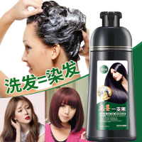 一支彩染发剂一洗彩洗发水一洗黑一支黑染发膏流行色栗棕色 遮盖白发自己在家染发