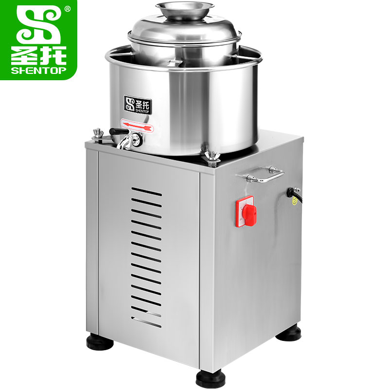 圣托(Shentop)商用肉丸打浆机 酒店饭店菜市场鱼丸磨浆机 不锈钢电动辣椒蔬果磨酱机 DFD08高清大图