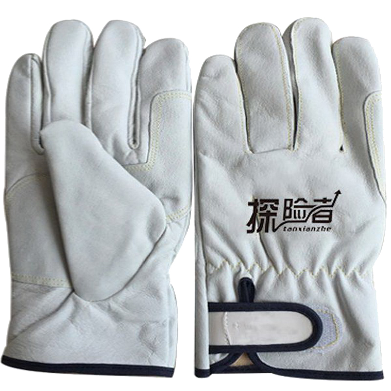 TANXIANZHE/探险者羊皮手套TANXIANZHE-BA-106白色搭扣羊皮均码副高清大图