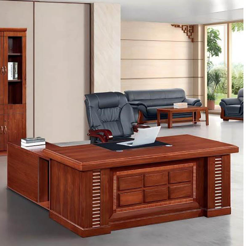 缘与君良XFT02班台桌 2000*1000*760 材质:中纤板贴胡桃木皮